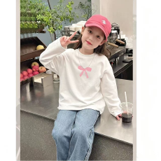 批发纯棉女童长袖T恤春<b class='q'>秋</b>新款韩版儿童洋气宝宝时髦百搭上衣