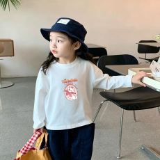 批发纯棉女童<b class='q'>长袖</b><b class='q'>T</b><b class='q'>恤</b>春秋新款韩版儿童洋气<b class='q'>宝宝</b>时髦百搭上衣