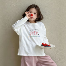 批发纯棉女童<b class='q'>长袖</b><b class='q'>T</b><b class='q'>恤</b>春秋新款韩版儿童洋气<b class='q'>宝宝</b>时髦百搭上衣