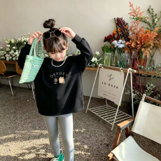 批发纯棉 带螺纹袖口女童<b class='q'>长袖</b><b class='q'>T</b><b class='q'>恤</b>新款<b class='q'>儿童</b>洋气圆领百搭<b class='q'>t</b><b class='q'>恤</b>