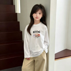 批发纯棉<b class='q'>女</b>童<b class='q'>长</b>袖<b class='q'>T</b>恤春秋新款韩版儿童洋气<b class='q'>宝宝</b>时髦百搭上衣
