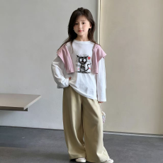 批发纯棉<b class='q'>女</b>童<b class='q'>长</b>袖<b class='q'>T</b>恤春秋新款韩版儿童洋气<b class='q'>宝宝</b>时髦百搭上衣