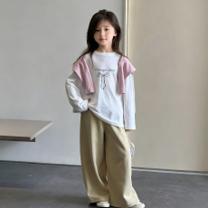 批发纯棉<b class='q'>女</b>童<b class='q'>长</b>袖<b class='q'>T</b>恤春秋新款韩版儿童洋气<b class='q'>宝宝</b>时髦百搭上衣