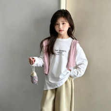 批发纯棉女童<b class='q'>长袖</b><b class='q'>T</b><b class='q'>恤</b>春秋新款韩版儿童洋气<b class='q'>宝宝</b>时髦百搭上衣