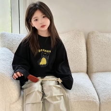 批发纯棉女童<b class='q'>长袖</b><b class='q'>T</b><b class='q'>恤</b>春秋新款韩版儿童洋气<b class='q'>宝宝</b>时髦百搭上衣