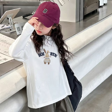 批发纯棉女童<b class='q'>长袖</b><b class='q'>T</b><b class='q'>恤</b>春秋新款韩版儿童洋气<b class='q'>宝宝</b>时髦百搭上衣