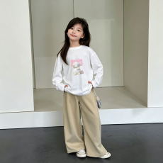 批发纯棉<b class='q'>女童</b>长<b class='q'>袖</b><b class='q'>T</b><b class='q'>恤</b>春秋新款韩版儿童洋气宝宝时髦百搭上衣