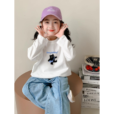 批发纯棉<b class='q'>女童</b>长<b class='q'>袖</b><b class='q'>T</b><b class='q'>恤</b>春秋新款韩版儿童洋气宝宝时髦百搭上衣