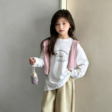 批发纯棉<b class='q'>女童</b>长<b class='q'>袖</b><b class='q'>T</b><b class='q'>恤</b>春秋新款韩版儿童洋气宝宝时髦百搭上衣