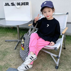 纯棉女童长袖T恤春秋新款韩版儿童洋气宝宝时髦百搭上衣