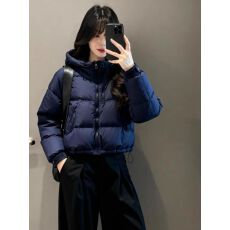 批发短款藏青色面包服女冬小个子2025独特超好看防寒保暖加绒加厚外套