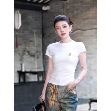 批发短袖T恤女2026夏季新款韩版修身设计感小众高级感巨好看显瘦上衣