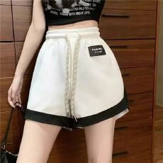 批发2026年运动短裤男女夏季拼色中裤外穿跑步宽松显瘦阔腿休闲五分裤