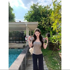 批发来财小马<b class='q'>小</b>飞袖双层木耳边<b class='q'>小</b>飞袖正肩t恤女修身百搭上衣1966