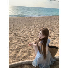 批发帆帆困了zZ「少女航海记」重工仿真丝连衣裙<b class='q'>海军风</b>露背度假连衣裙