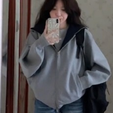 批发特价有内抽+纯棉华棉复合银狐绒特大码300斤加绒卫衣<b class='q'>外套</b>