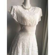 批发初恋小白裙 古着日系清新小个子高腰显瘦白色蕾丝<b class='q'>连衣裙</b>