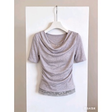 批发<b class='q'>夏</b>季独特漂亮荡领2026新款气质女士设计感假两件巨好看的