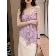批发法式竖条纹短袖衬衫女装夏季飘带领设计感修身显瘦气质上衣