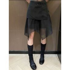 批发黑色不规则屁帘设计<b class='q'>半身裙</b>女2026夏季<b class='q'>新款</b>时尚潮流小众洋气短裙子