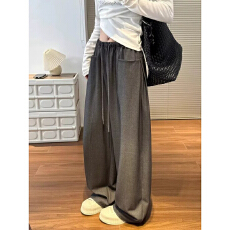 批发原版质量 特<b class='q'>大码</b>300斤慵懒风西装阔腿裤女夏季休闲百搭直筒长裤