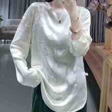 批发【】女士提花浮雕肌理别致款国风衬衣内搭<b class='q'>上装</b>中式旗袍衬衫