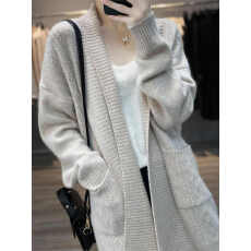 批发新款羊绒毛衣开衫针织外套女<b class='q'>中长款</b>加厚慵懒春秋冬外搭纯羊毛上衣