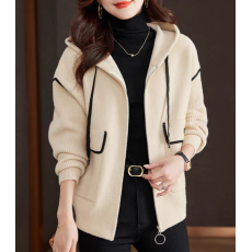 批发2025秋冬季新款女装外套高级感休闲宽松慵懒风拉链连帽<b class='q'>卫衣</b><b class='q'>开衫</b>