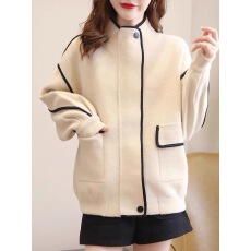 批发2025新款春秋冬季休闲宽松针织短外套女高级感气质<b class='q'>夹克</b>棒球服开衫