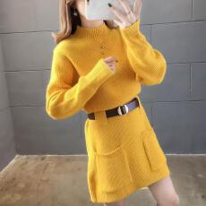 批发2026女装法式高级感小个子毛衣裙女秋冬长袖宽松针织打底连衣裙女