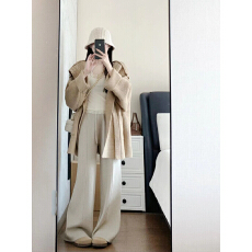 批发慵懒松弛感中长款连帽针织<b class='q'>开衫</b>女秋冬宽松软糯毛衣超好看加厚外套