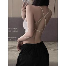 批发带胸垫 露背交叉吊带背心胸罩夏季内搭<b class='q'>抹胸</b>美背<b class='q'>文胸</b>一体内衣