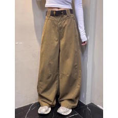 批发卡其色解构弯刀工装裤<b class='q'>男</b>女款春秋季美式微喇裤子直筒阔腿休闲长裤