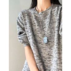 批发官图长袖<b class='q'>t</b><b class='q'>恤</b>打底衫男女装薄款秋小香风美式复古扎染宽松圆领上衣