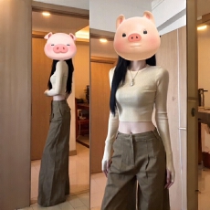 批发甜辣妹小众正肩长袖<b class='q'>T</b><b class='q'>恤</b>女秋冬内搭短款打底针织衫修身显瘦上衣服