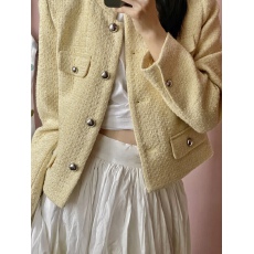 黄色短款小香风外套女2025年秋季新款高级感宽松百搭上衣夹克