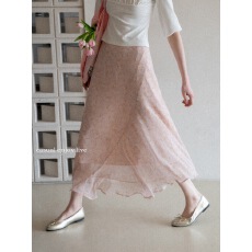 批发<b class='q'>不规则</b>垂感飘逸ins碎花<b class='q'>半身裙</b>夏季粉色高腰气质显瘦a字长裙