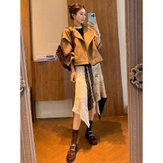 批发复古印花系带叠穿屁帘<b class='q'>半身裙</b>带防走光衬裙夏季新款女