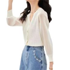 批发针织衫女装春夏装2026年新款长袖v领气质上衣时尚韩版小衫女上衣