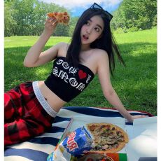 批发美式复古辣妹风印花设计感小众夏季新款<b class='q'>百搭</b>显瘦背心吊带上衣