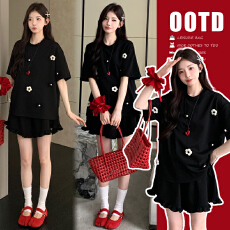 批发现<b class='q'>孕妇</b><b class='q'>夏季</b>外穿<b class='q'>休闲</b>感宽松百搭短裤套装