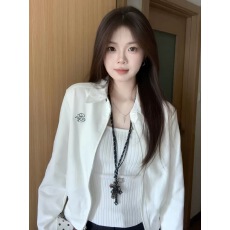 批发高级感波点拼接工装早春精致穿搭<b class='q'>外套</b>女2026新款<b class='q'>修身</b>显瘦夹克上衣