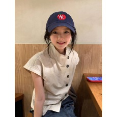 2026新款夏季立领短袖t恤女修身显瘦设计感超火减龄衬衫漂亮