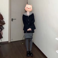 批发学院风jk<b class='q'>制服</b>套装温柔气质巨好看<b class='q'>海军</b>领上衣a字短裙两件套2025秋