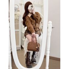 批发美拉德可拆卸镂空花边领<b class='q'>夹克</b>外套女2025秋冬新款复古宽松长袖上衣