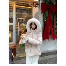批发雪服季超好看2026款棉衣棉服女<b class='q'>冬</b>颗粒绒内里收腰小个子加厚外套