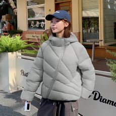 批发2026<b class='q'>冬</b>季韩国外贸泡芙连帽羽绒棉服女新款短款棉衣保暖高级感