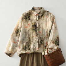 批发2026春季新款女高级减龄洋气上衣大码女装长袖衬衫衬衣<b class='q'>妈妈装</b>休闲