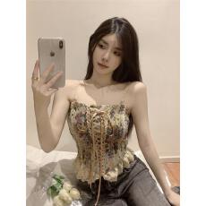 法式宫廷风高级感纯欲蕾丝复古上衣外穿抹胸吊带背心女内搭设计感