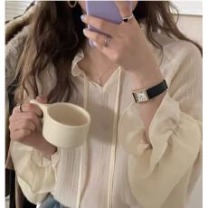 批发HEYGIRL黑哥 <b class='q'>韩版</b>宽松气质雪纺打底衫女 洋气显瘦内搭上衣